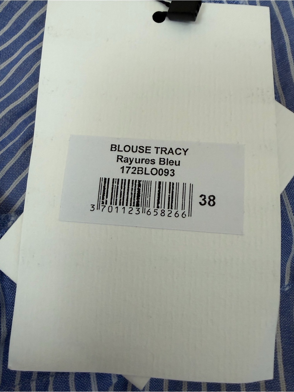 NWT Sezane Tracy Open-Back/Tie-Back Blouse Embroidered Trim - Picture 8 of 10
